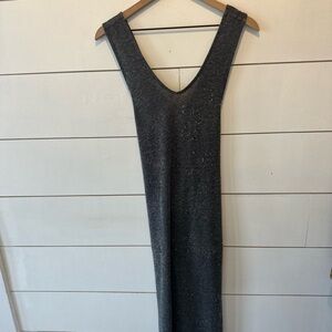 Elegant Gray Sleeveless Dress